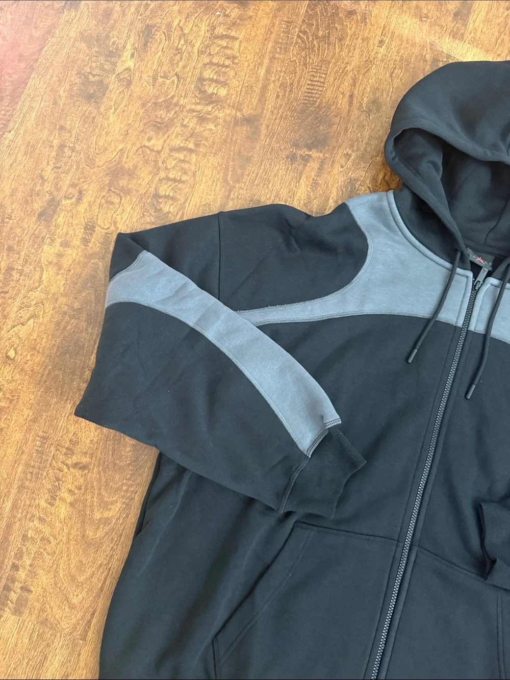 Jordan Black and Gray Full-Zip Hoodie